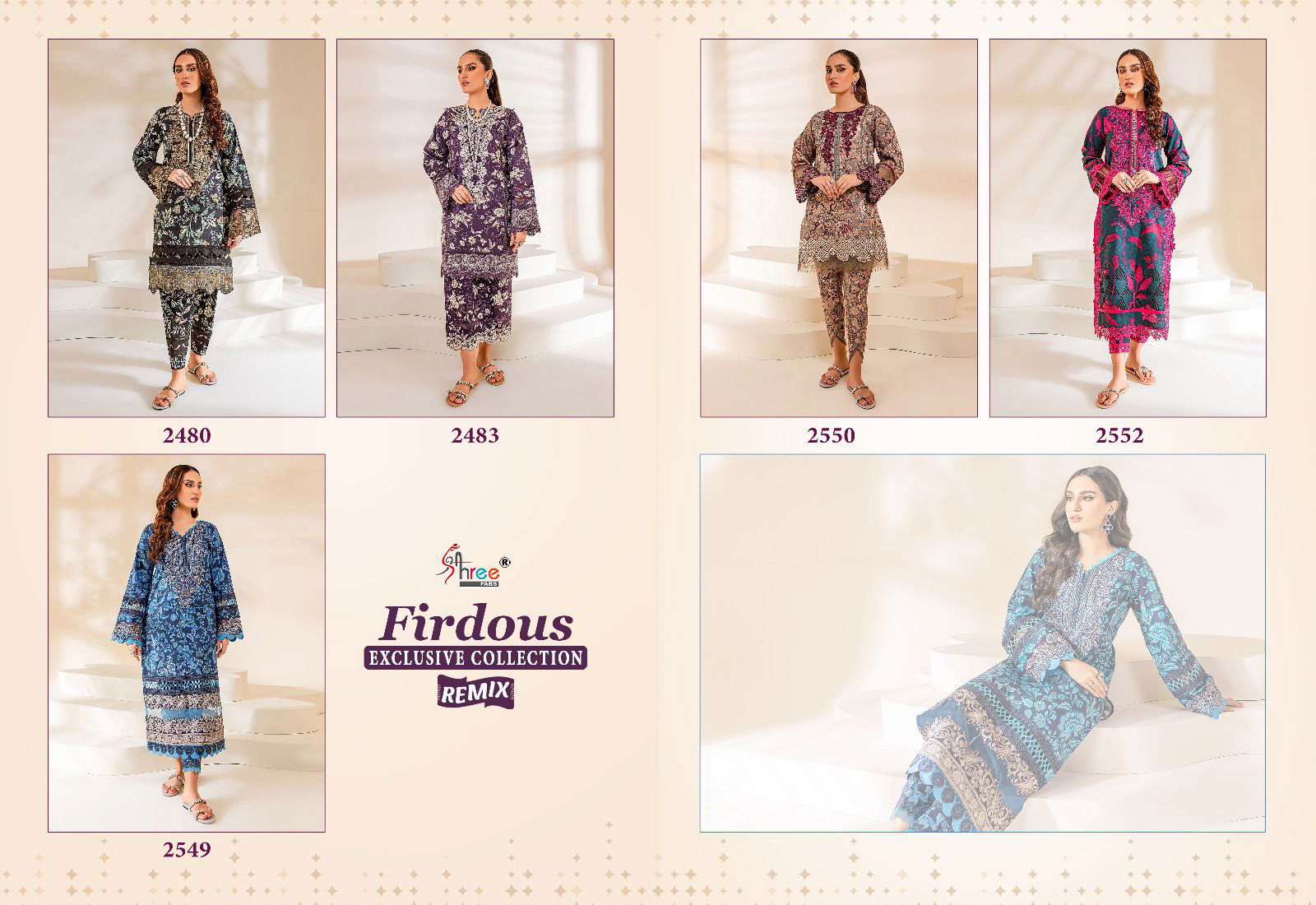 Firdous By Shree Fabs Cotton Pakistani Suits Catalog